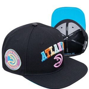 NBA ATLANTA HAWKS WASHED NEON WOOL UNISEX SNAPBACK HAT NWOT